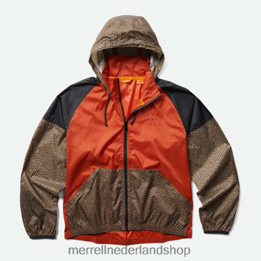 Merrell Heren 4FFP6T775 opvouwbare windshell van elzenhout (jms26322-933) kleren klei/sepia tint
