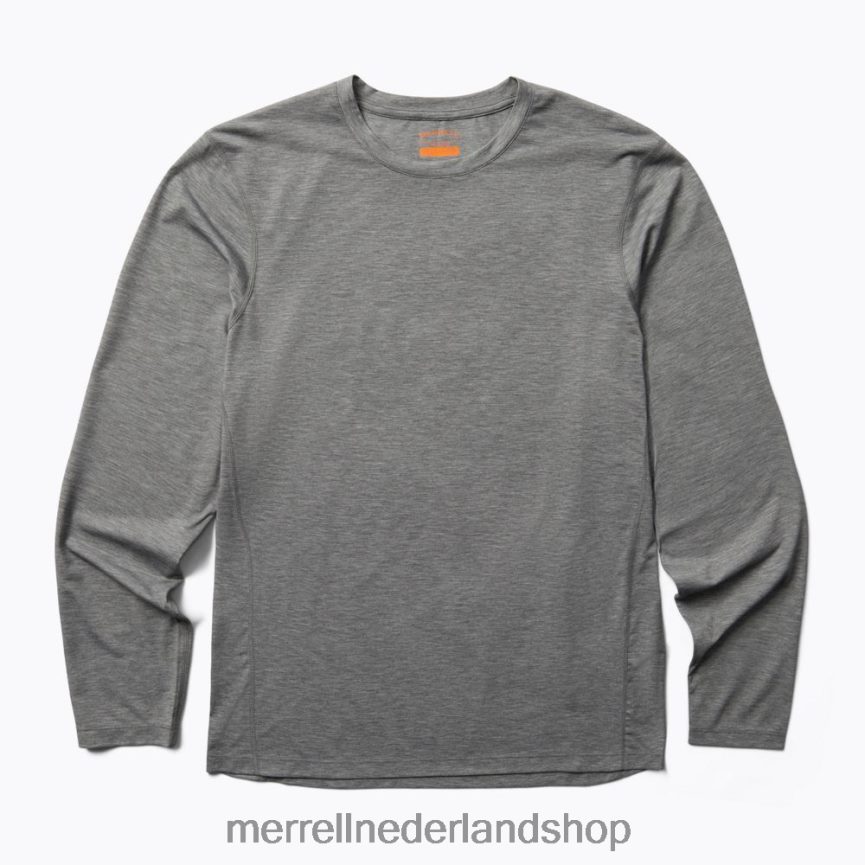Merrell Heren 4FFP6T335 perfect T-shirt met lange mouwen en tencel (jms26862-050) kleren grijze heide