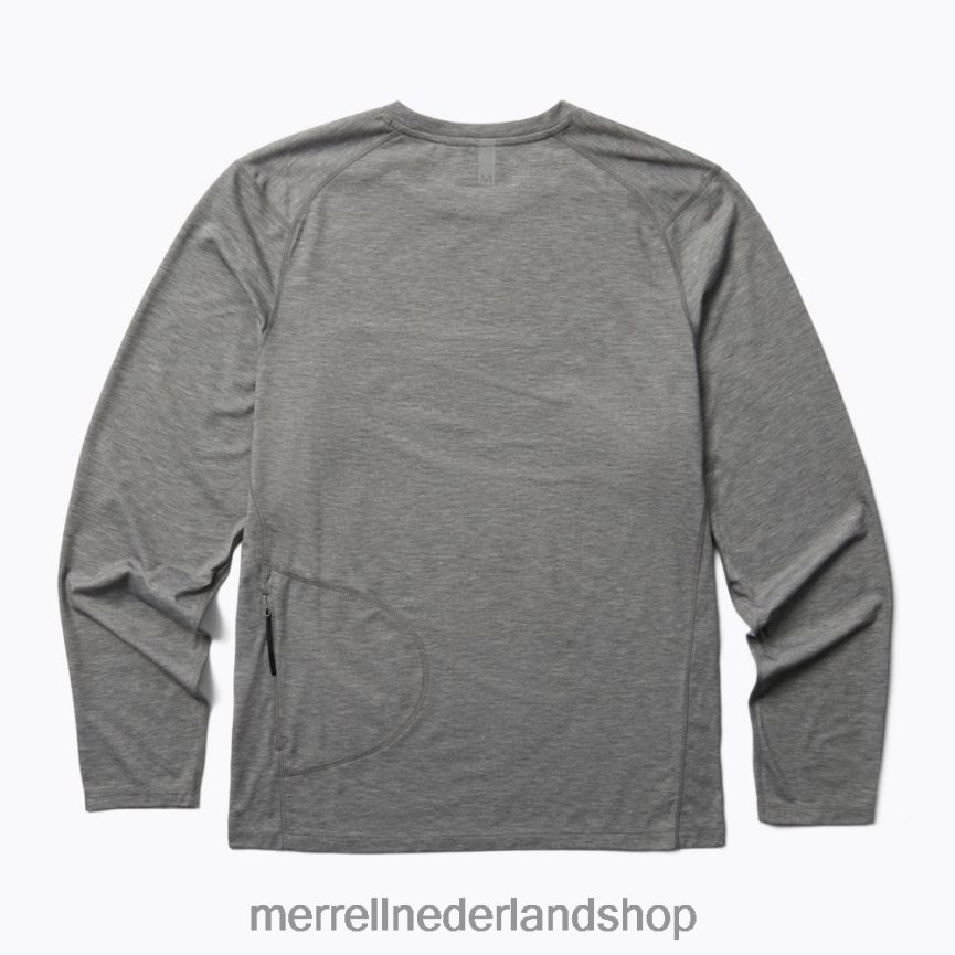 Merrell Heren 4FFP6T335 perfect T-shirt met lange mouwen en tencel (jms26862-050) kleren grijze heide