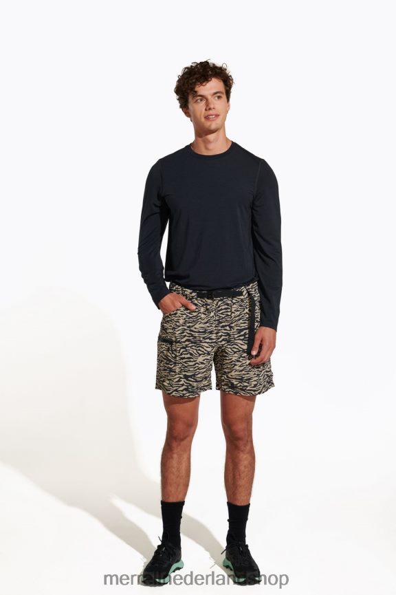 Merrell Heren 4FFP6T336 dagelijks T-shirt met lange mouwen en tencel (jmf26597-010) kleren zwart