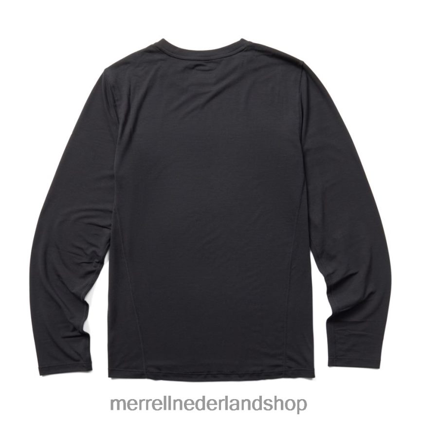 Merrell Heren 4FFP6T336 dagelijks T-shirt met lange mouwen en tencel (jmf26597-010) kleren zwart
