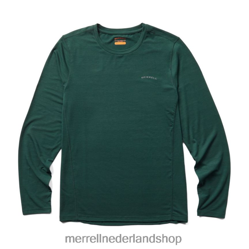 Merrell Heren 4FFP6T337 dagelijks T-shirt met lange mouwen en tencel (jmf26597-325) kleren zee mos