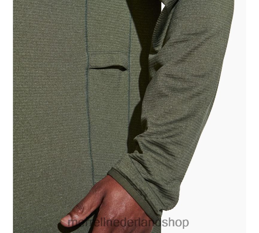 Merrell Heren 4FFP6T415 geotex 1/4 ritssluiting (jms26326-327) kleren stoffige olijfheide