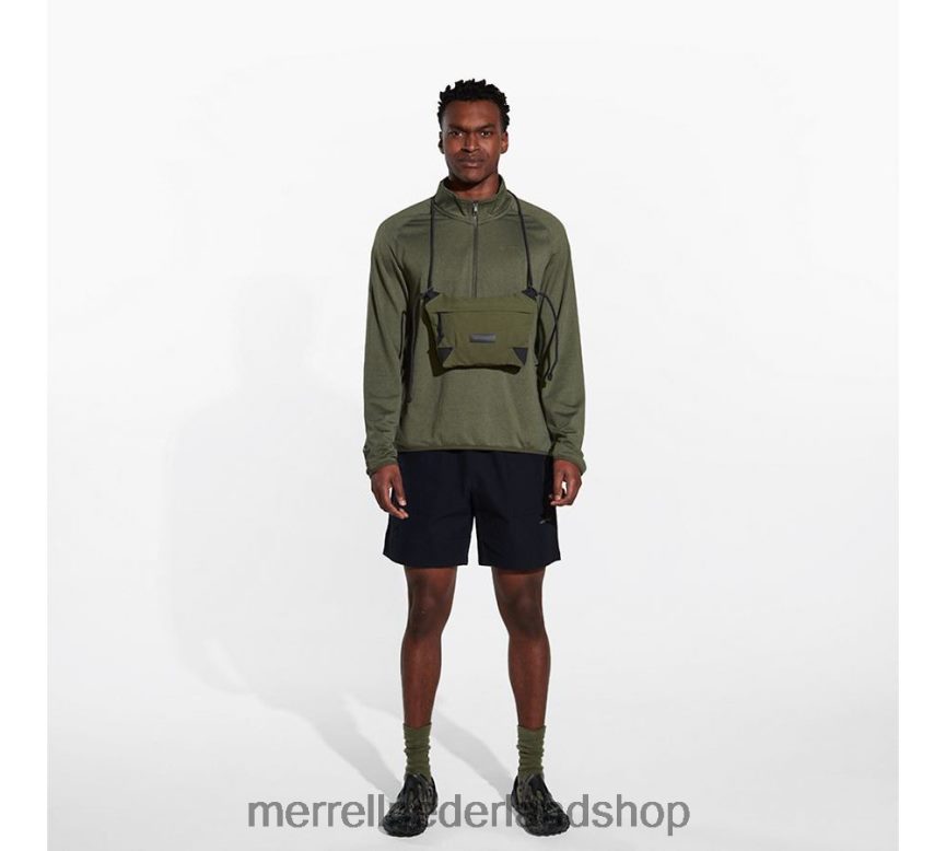 Merrell Heren 4FFP6T415 geotex 1/4 ritssluiting (jms26326-327) kleren stoffige olijfheide