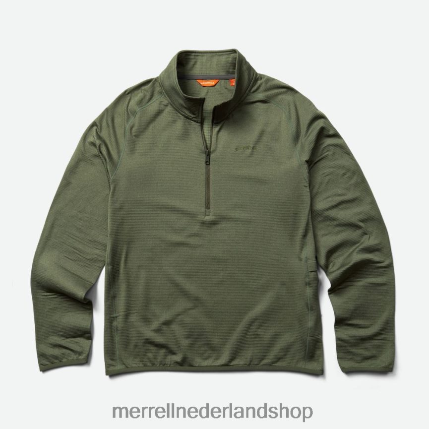 Merrell Heren 4FFP6T415 geotex 1/4 ritssluiting (jms26326-327) kleren stoffige olijfheide