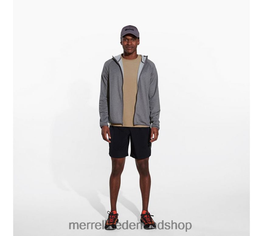 Merrell Heren 4FFP6T550 geotex hoodie met volledige rits (jms26325-059) kleren rots heide