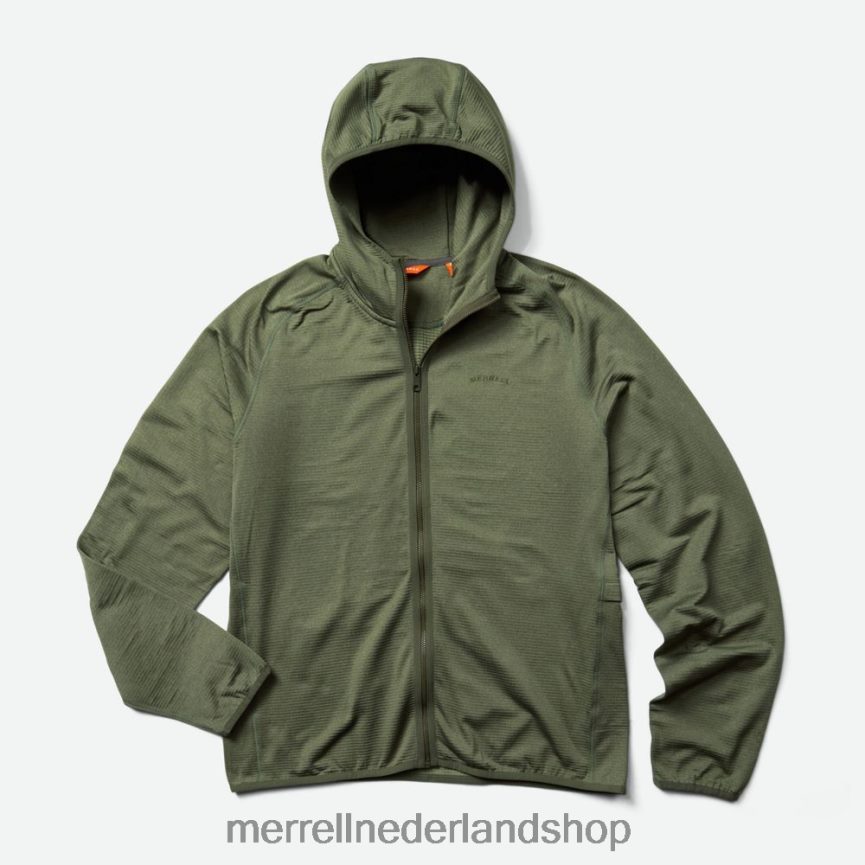 Merrell Heren 4FFP6T551 geotex hoodie met volledige rits (jms26325-327) kleren stoffige olijfheide