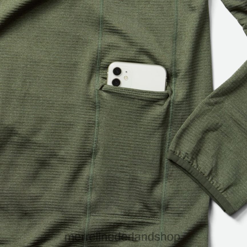 Merrell Heren 4FFP6T551 geotex hoodie met volledige rits (jms26325-327) kleren stoffige olijfheide