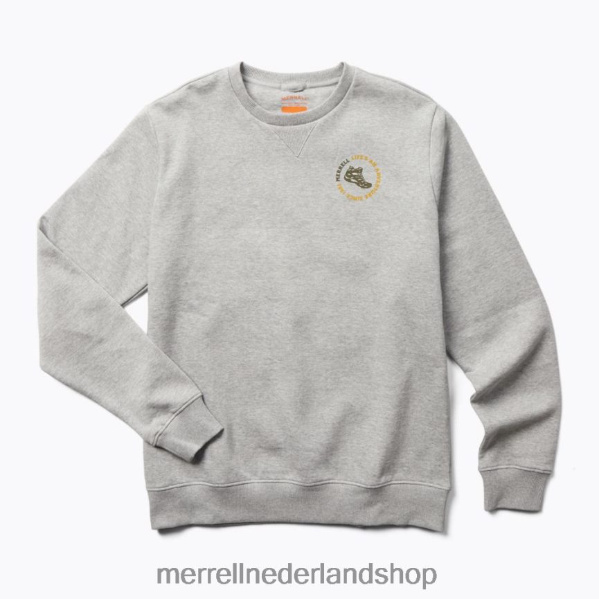 Merrell Heren 4FFP6T696 het leven is een avontuur fleece met ronde hals (jmf26623-050) kleren grijze heide