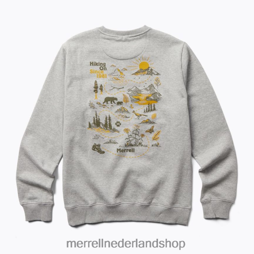 Merrell Heren 4FFP6T696 het leven is een avontuur fleece met ronde hals (jmf26623-050) kleren grijze heide