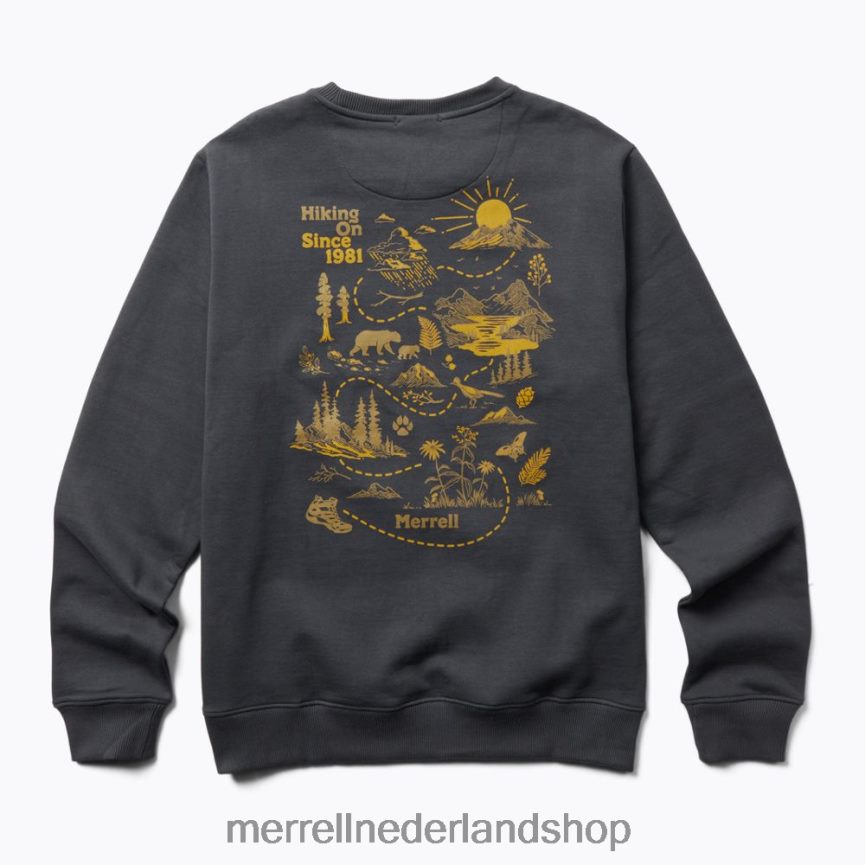 Merrell Heren 4FFP6T697 het leven is een avontuur fleece met ronde hals (jmf26623-425) kleren Indische inkt