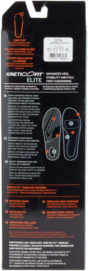 Merrell Heren 4FFP6T730 kinetic fit elite voetbed (jafprectmm) kleren gaas