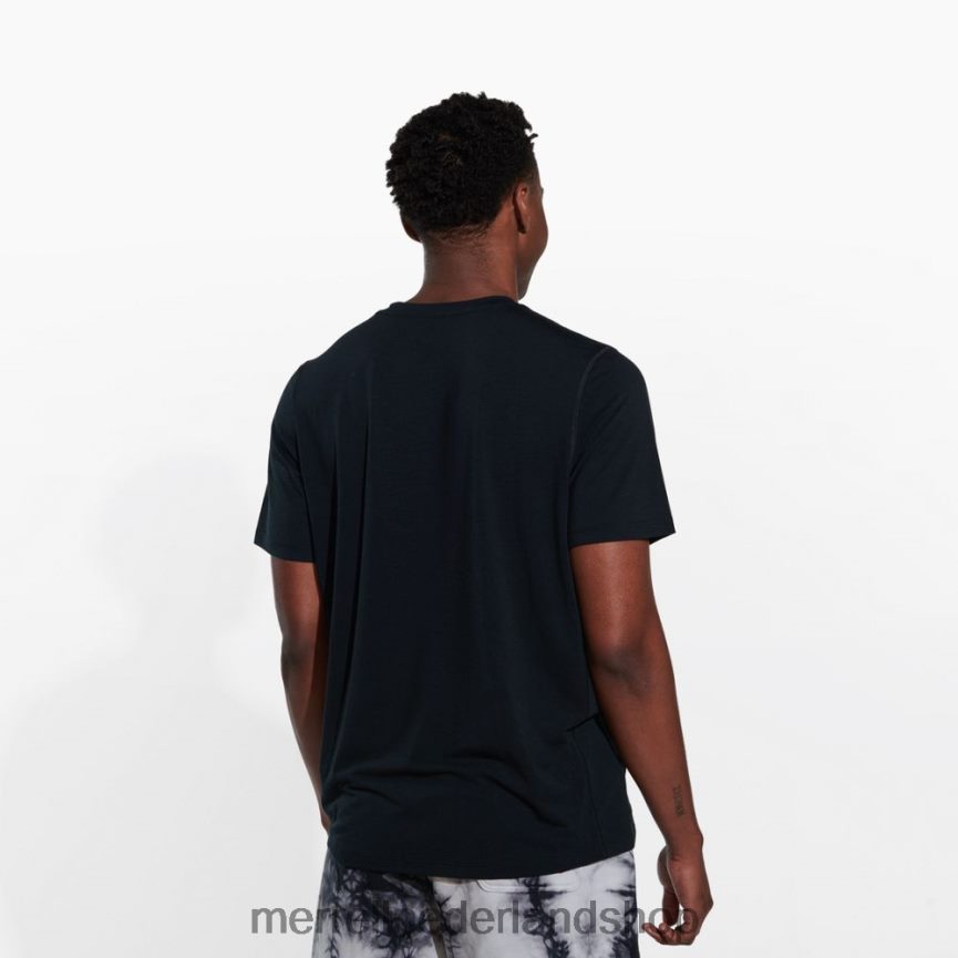 Merrell Heren 4FFP6T147 T-shirt voor dagelijks gebruik met tencel (jms26443-010) kleren zwart