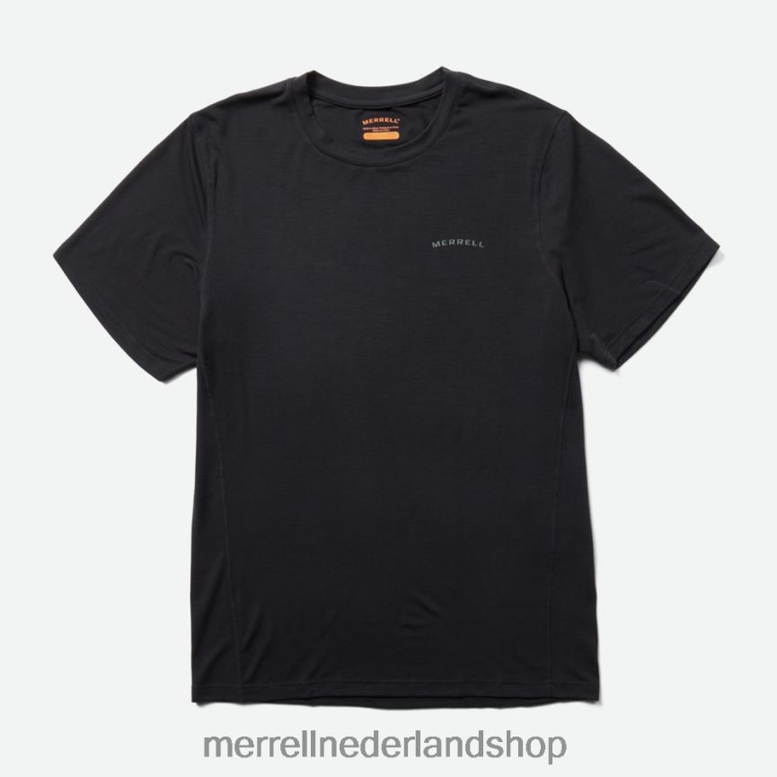 Merrell Heren 4FFP6T147 T-shirt voor dagelijks gebruik met tencel (jms26443-010) kleren zwart