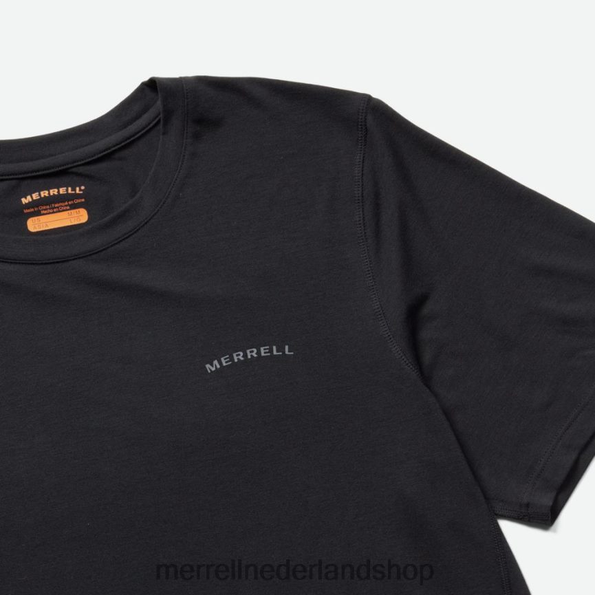 Merrell Heren 4FFP6T147 T-shirt voor dagelijks gebruik met tencel (jms26443-010) kleren zwart