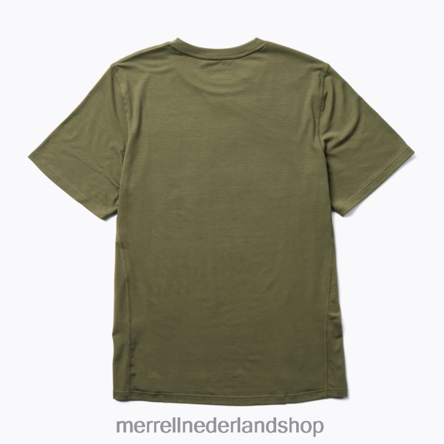 Merrell Heren 4FFP6T150 T-shirt voor dagelijks gebruik met tencel (jms26443-326) kleren stoffige olijf