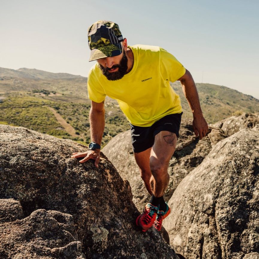 Merrell Heren 4FFP6T154 T-shirt voor dagelijks gebruik met tencel (jms26443-321) kleren schuim groen