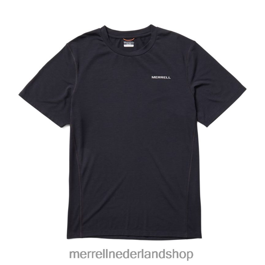 Merrell Heren 4FFP6T156 T-shirt voor dagelijks gebruik met tencel (jms26065-010) kleren zwart