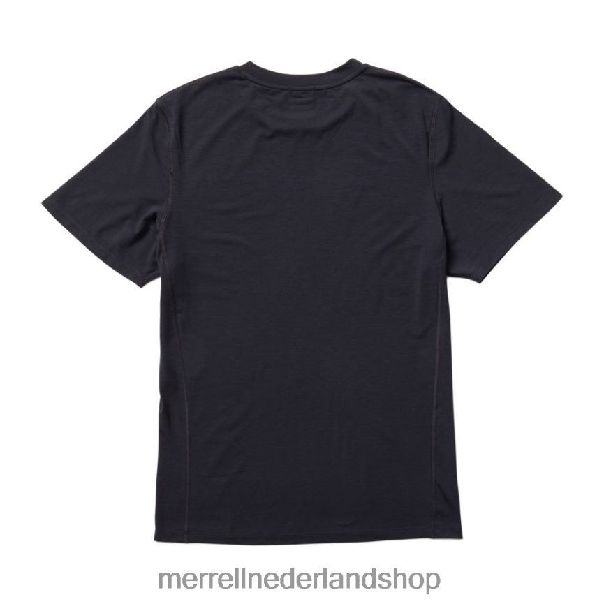 Merrell Heren 4FFP6T156 T-shirt voor dagelijks gebruik met tencel (jms26065-010) kleren zwart