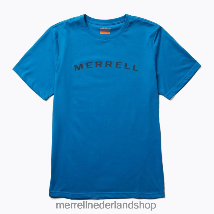 Merrell Heren 4FFP6T583 wordmark T-shirt met korte mouwen (jms26332-352) kleren blauw
