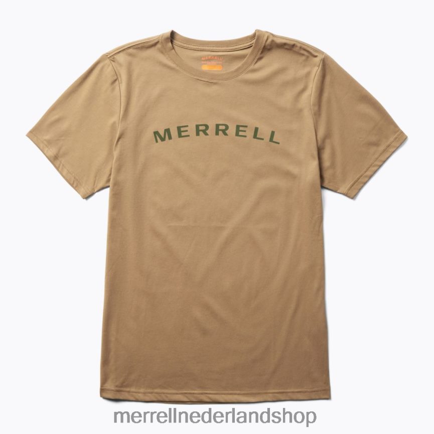 Merrell Heren 4FFP6T586 wordmark T-shirt met korte mouwen (jms26332-176) kleren sepia-tint