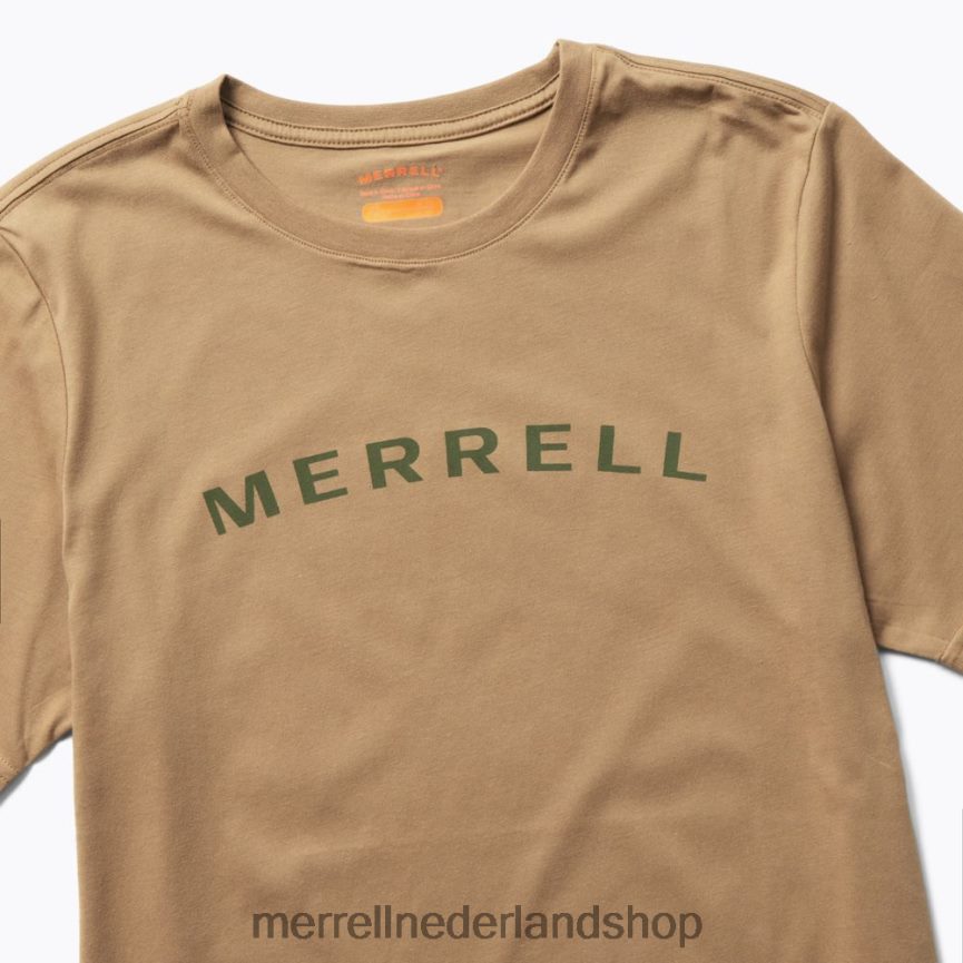 Merrell Heren 4FFP6T586 wordmark T-shirt met korte mouwen (jms26332-176) kleren sepia-tint