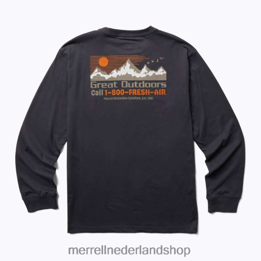 Merrell Heren 4FFP6T794 geweldig outdoor-T-shirt met lange mouwen (jmf26624-425) kleren Indische inkt