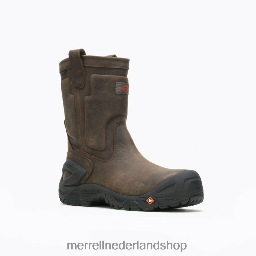 Merrell Heren 4FFP6T452 Strongfield lederen waterdichte pull-on werklaars met comp toe (j099315) schoenen espresso