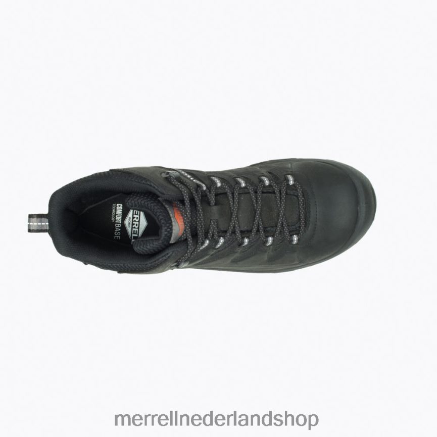 Merrell Heren 4FFP6T708 Strongfield leren 6\'\' waterdichte comp teen werklaars brede wijdte (j099387w) schoenen zwart