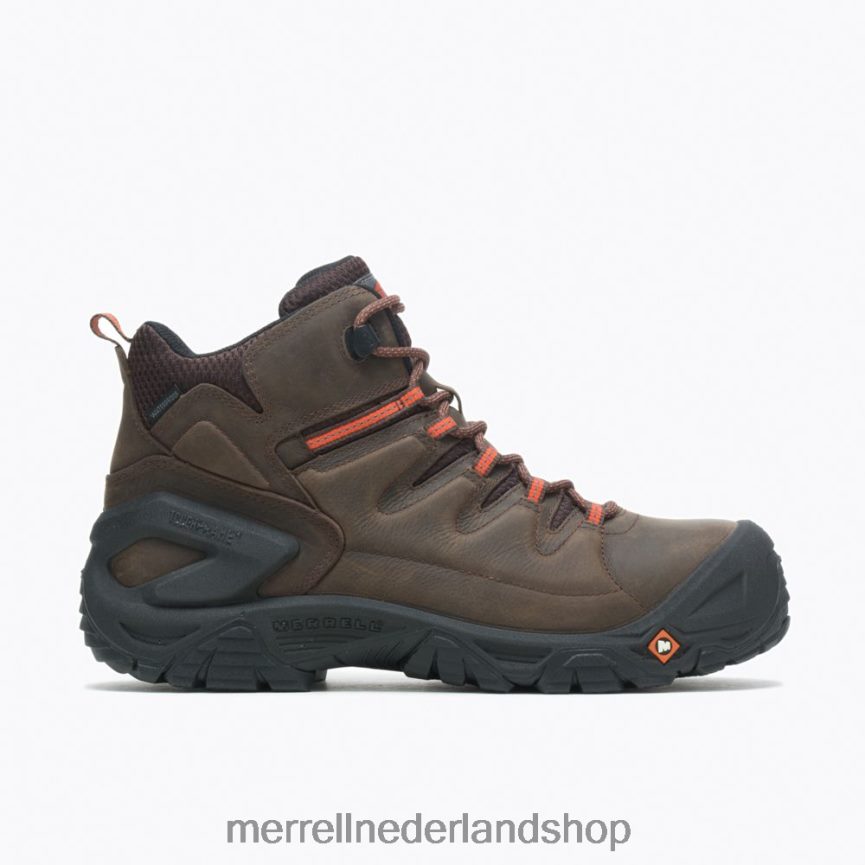 Merrell Heren 4FFP6T716 Strongfield leren 6'' waterdichte comp teen werklaars (j099341) schoenen espresso