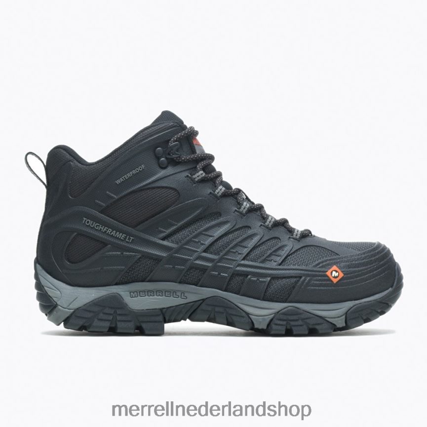 Merrell Heren 4FFP6T342 moab velocity mid waterdichte koolstofvezel brede breedte (j099429w) schoenen zwart