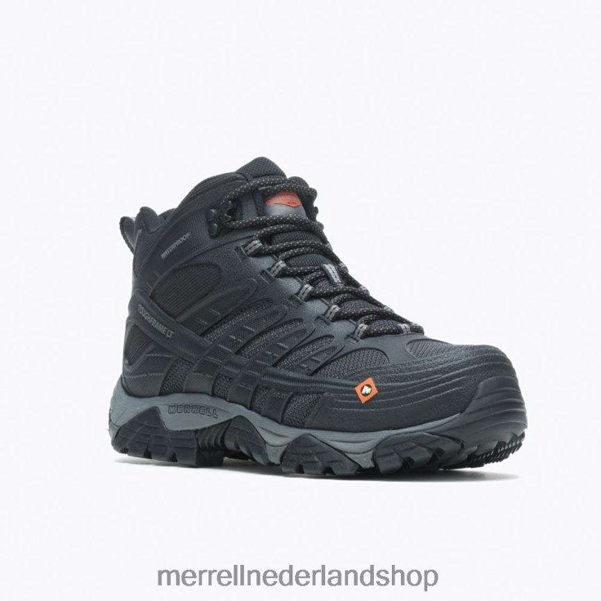 Merrell Heren 4FFP6T342 moab velocity mid waterdichte koolstofvezel brede breedte (j099429w) schoenen zwart
