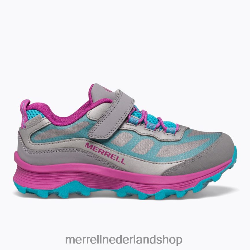 Merrell kinderen 4FFP6T1362 moab speed low a/c waterdicht (mk165211) schoenen grijs/zilver/turkoois