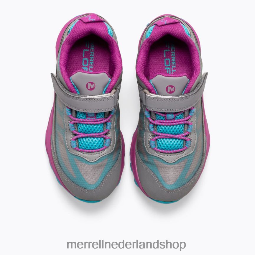 Merrell kinderen 4FFP6T1362 moab speed low a/c waterdicht (mk165211) schoenen grijs/zilver/turkoois