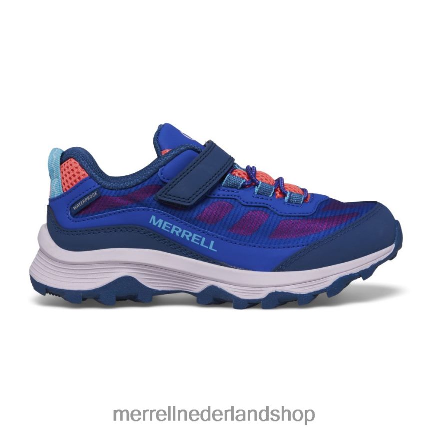Merrell kinderen 4FFP6T1364 moab speed low a/c waterdicht (mk166989) schoenen blauw/bessen/turq