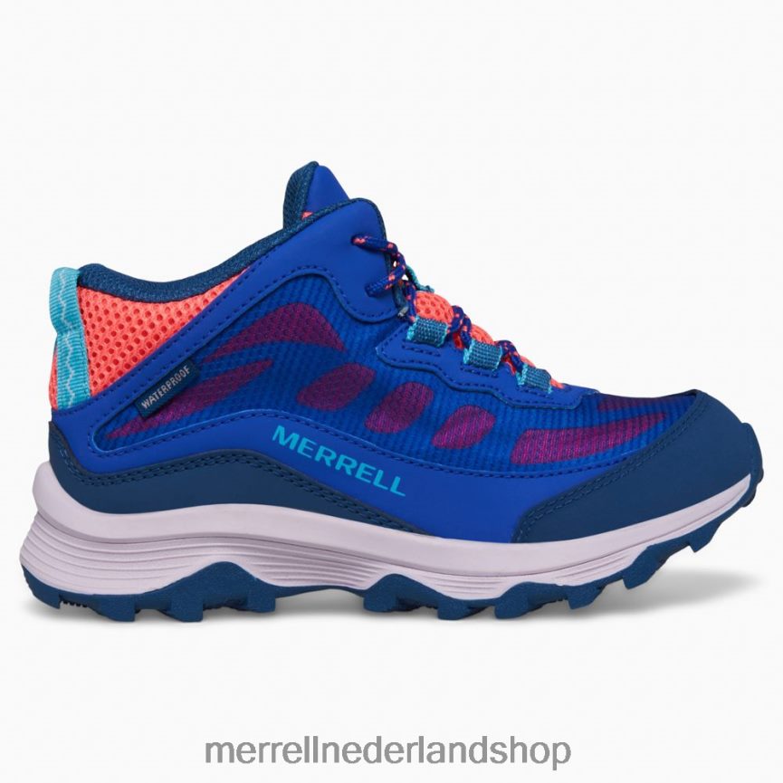 Merrell kinderen 4FFP6T1379 moab speed mid waterdicht (mk166990) schoenen blauw/bessen/turq