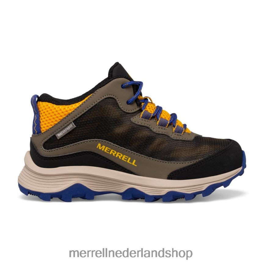 Merrell kinderen 4FFP6T1381 moab speed mid waterdicht (mk266263) schoenen kobalt/goud