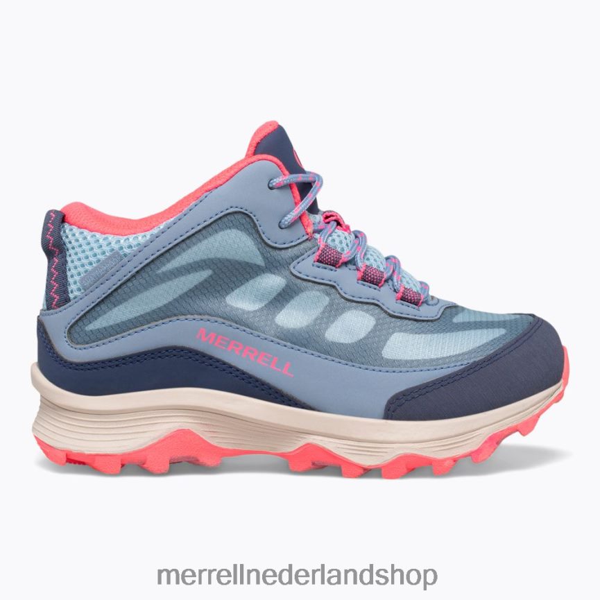 Merrell kinderen 4FFP6T1382 moab speed mid waterdicht (mk165213) schoenen stoffig blauw/koraal