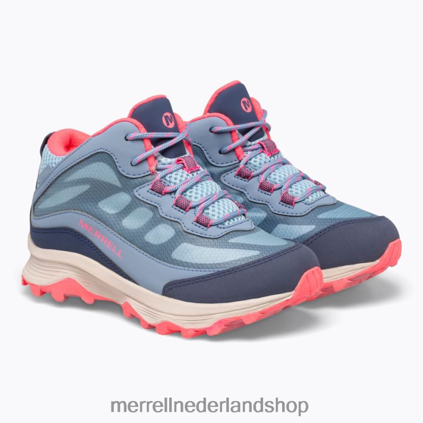 Merrell kinderen 4FFP6T1382 moab speed mid waterdicht (mk165213) schoenen stoffig blauw/koraal