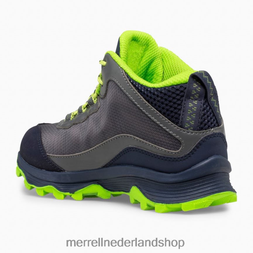 Merrell kinderen 4FFP6T1383 moab speed mid waterdicht (mk265212) schoenen marine/grijs/limoen