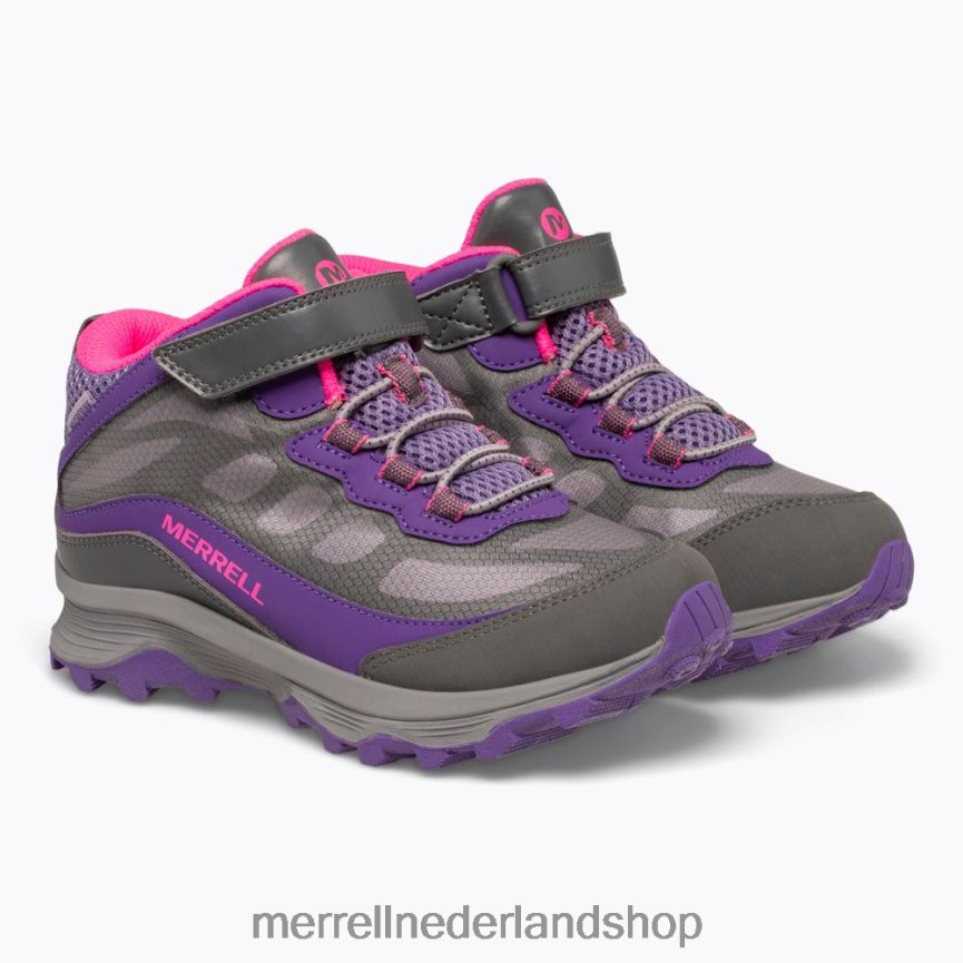 Merrell kinderen 4FFP6T1387 moab speed mid a/c waterdicht (mk165209) schoenen grijs/roze/paars