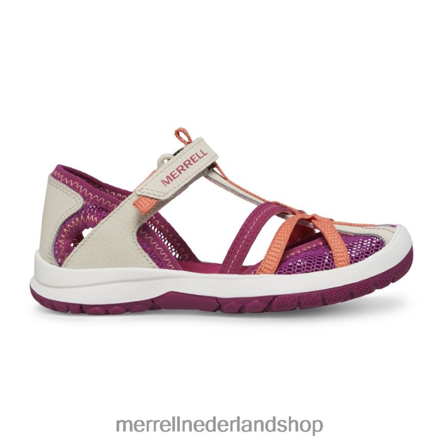 Merrell kinderen 4FFP6T1414 libelle sandaal (mk166805k) schoenen grijs/koraal