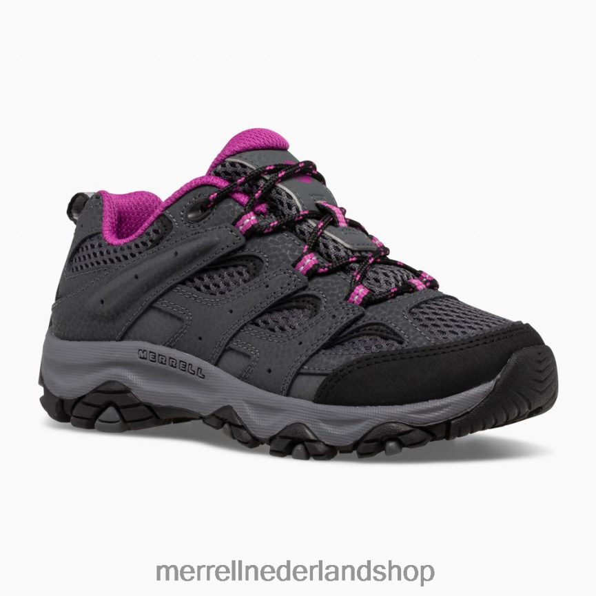 Merrell kinderen 4FFP6T1429 moab 3 lage veterschoen (mk165708) schoenen graniet/bes
