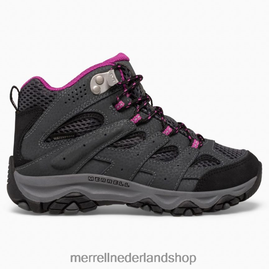 Merrell kinderen 4FFP6T1433 moab 3 mid waterdichte laars (mk165703) schoenen graniet/bes