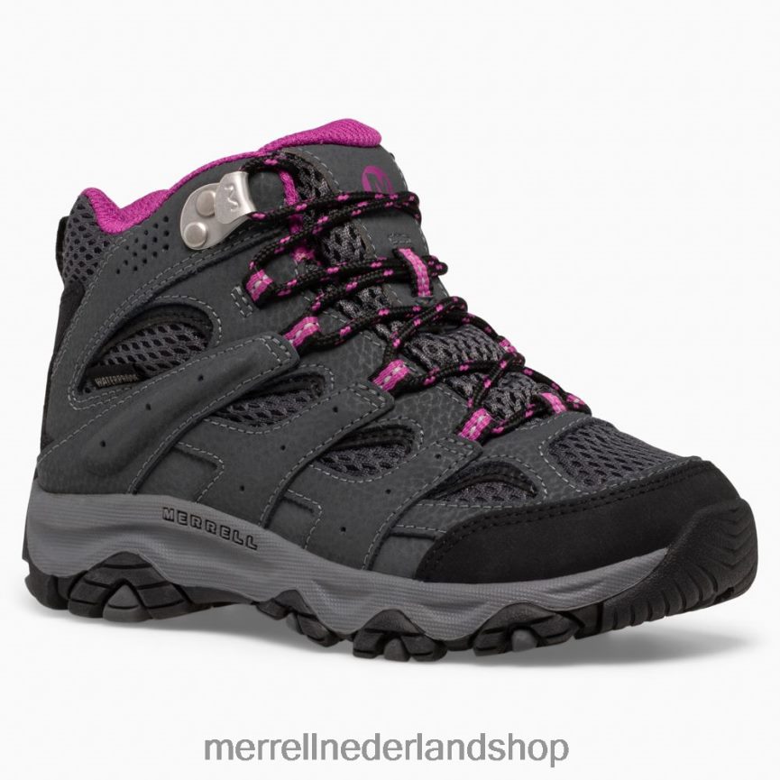 Merrell kinderen 4FFP6T1433 moab 3 mid waterdichte laars (mk165703) schoenen graniet/bes