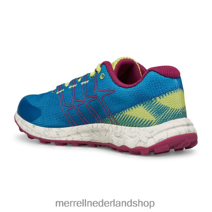 Merrell kinderen 4FFP6T1438 moab vlucht laag (mk167107) schoenen groenblauw/limoen/fuchsia