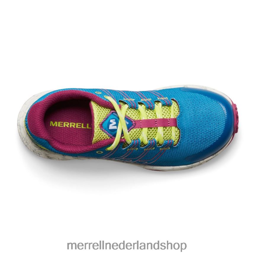 Merrell kinderen 4FFP6T1438 moab vlucht laag (mk167107) schoenen groenblauw/limoen/fuchsia
