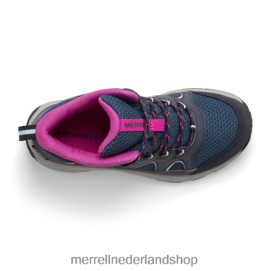 Merrell kinderen 4FFP6T1443 Oakcreek waterdichte halfhoge veterlaars (mk166227) schoenen marineblauw/turkoois/fuchsia