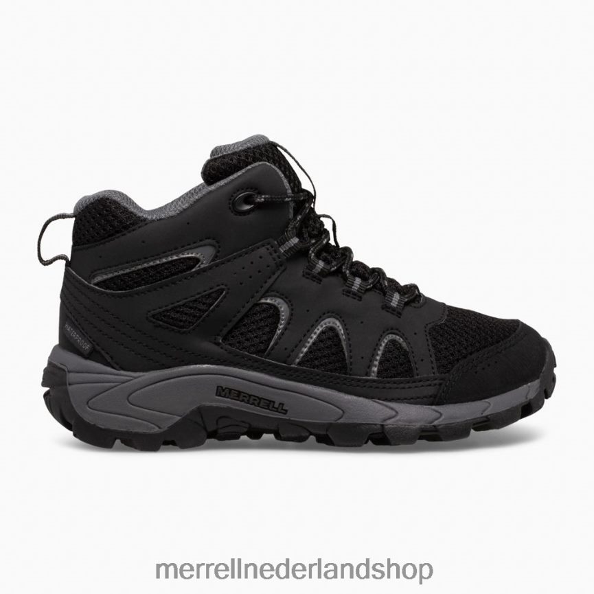 Merrell kinderen 4FFP6T1445 Oakcreek waterdichte halfhoge veterlaars (mk265426) schoenen zwart grijs