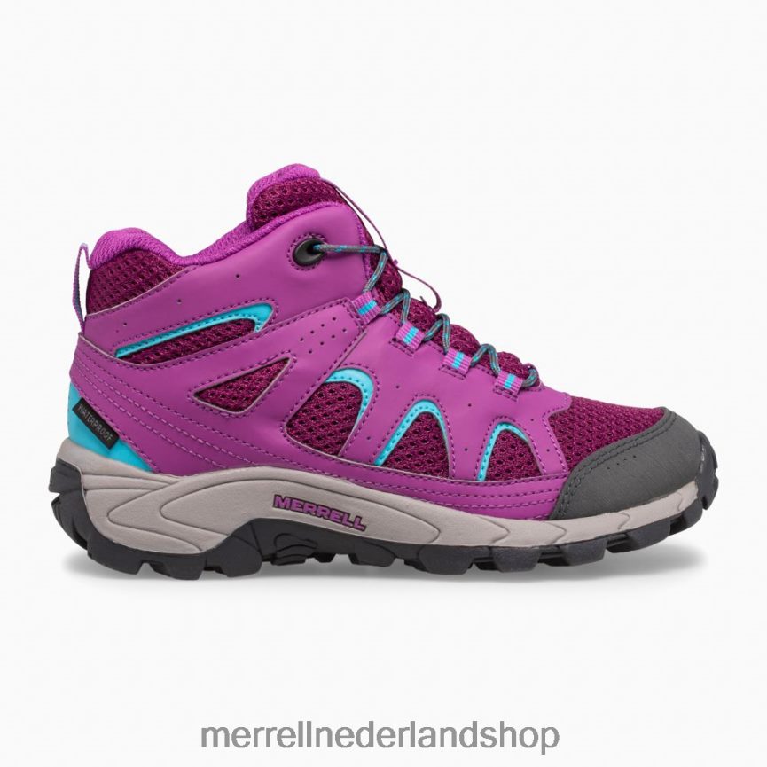 Merrell kinderen 4FFP6T1447 Oakcreek waterdichte halfhoge veterlaars (mk164769) schoenen paloma/bes